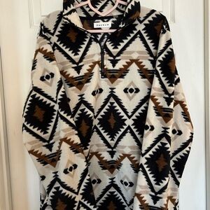 PacSun Black and Brown Patterned Pullover